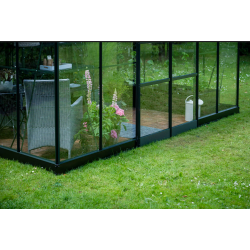 HALLS szklarnia ogrodowa ICON 8 (8,1 m2; 2,55 x 3,17 m) czarna, szkło hartowane + baza